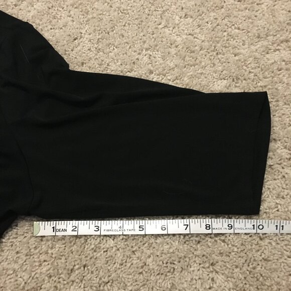 Vintage Canadian Made Penningtons Black 3/4 Sleeve Front Tie Top - Picture 16 of 16